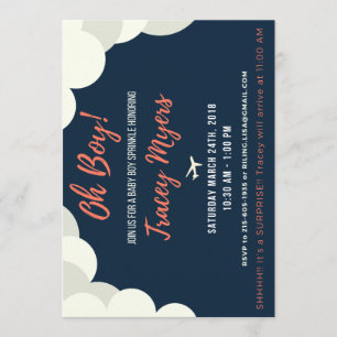 Invitación a Baby Boy Baby Shower o Sprinkle