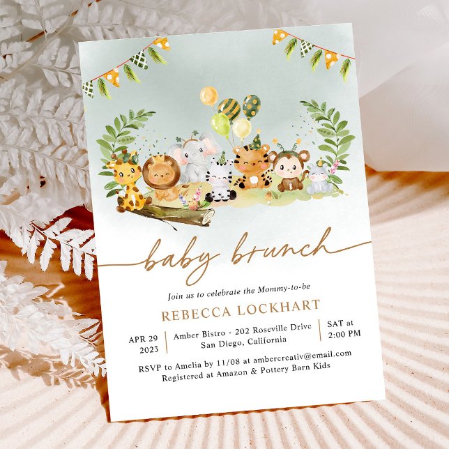 Invitación a Baby Brunch para el Fiesta Animal de  (Subido por el creador)