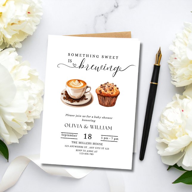 Invitación A Baby Is Brewing Baby Shower Gender Neutral (Subido por el creador)