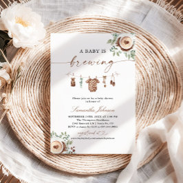 Invitación A Baby Is Brewing Coffee Baby Shower