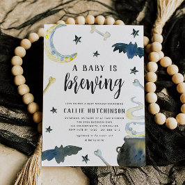 Invitación A Baby Is Brewing | Cute Halloween Baby Shower