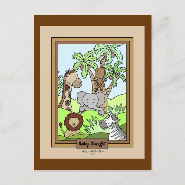 Invitación a Baby Jungle 20-Baby Shower (Anverso)