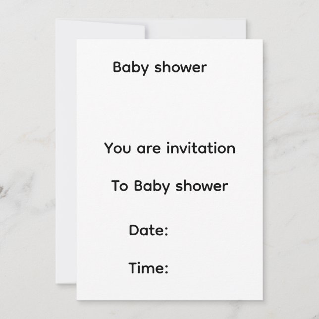 invitación a baby shower (Anverso)