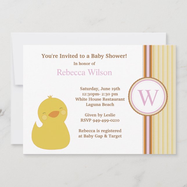  Invitación a Baby Shower (Anverso)
