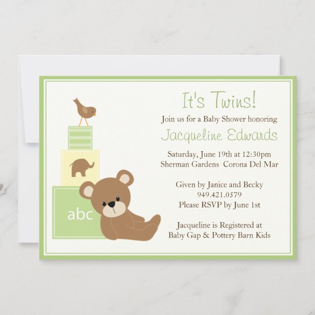 Invitación a Baby Shower (Anverso)