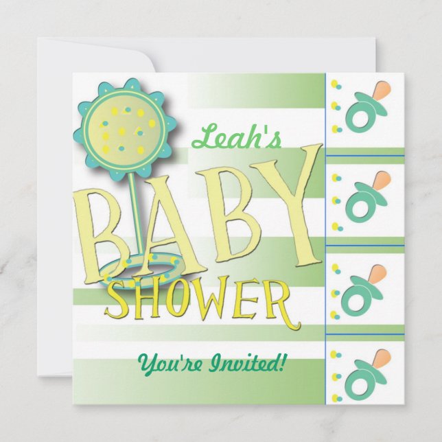 Invitación a Baby Shower (Anverso)