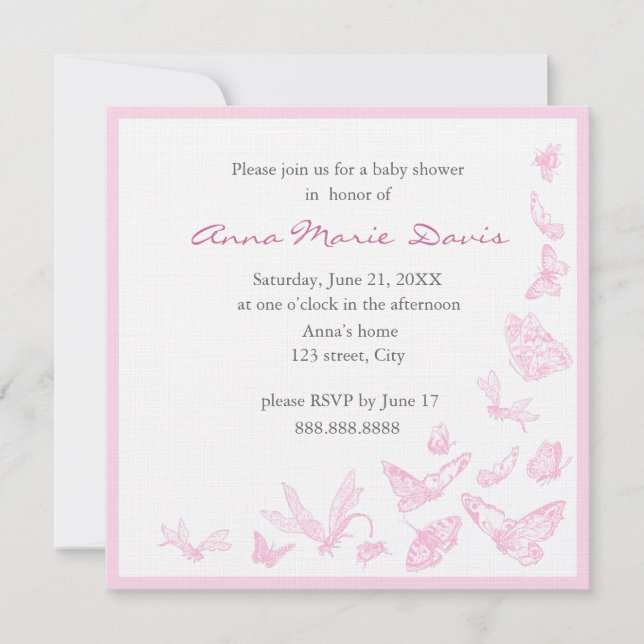 Invitación a Baby Shower (Anverso)
