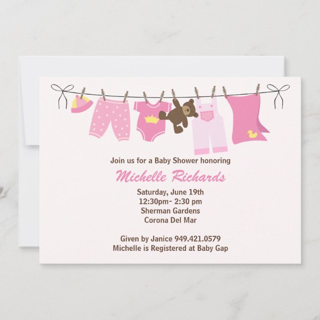 Invitación a Baby Shower (Anverso)