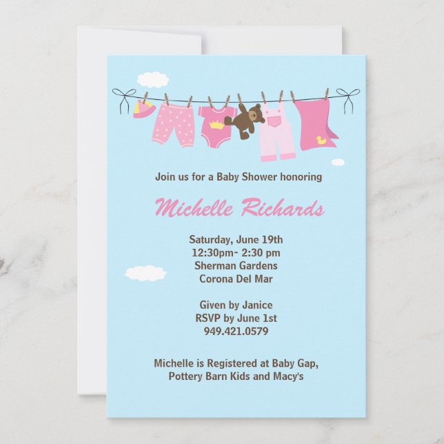 Invitación a Baby Shower (Anverso)