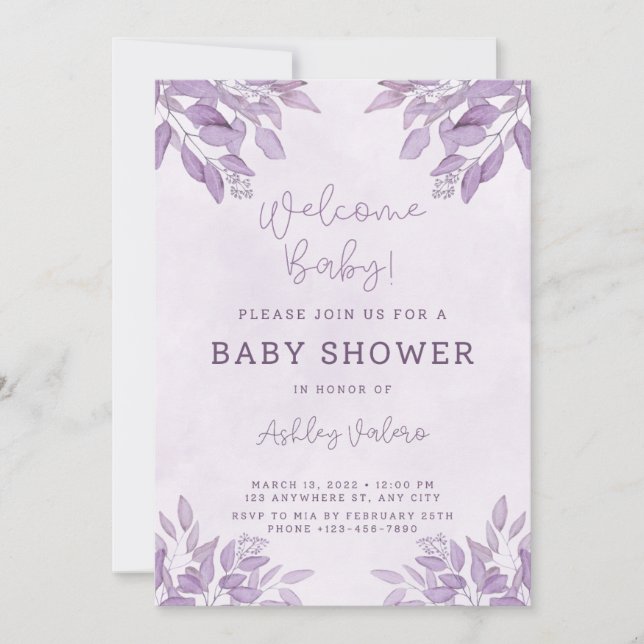 Invitación a Baby Shower (Anverso)