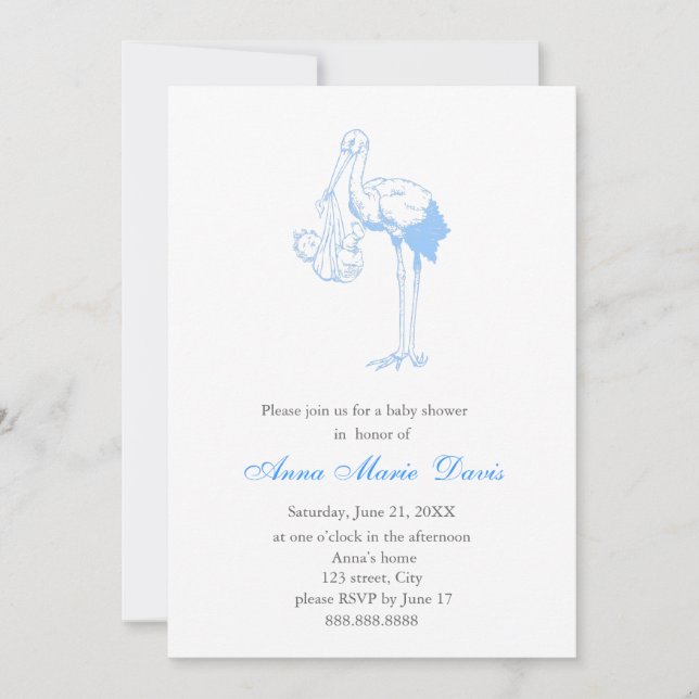Invitación a Baby Shower (Anverso)