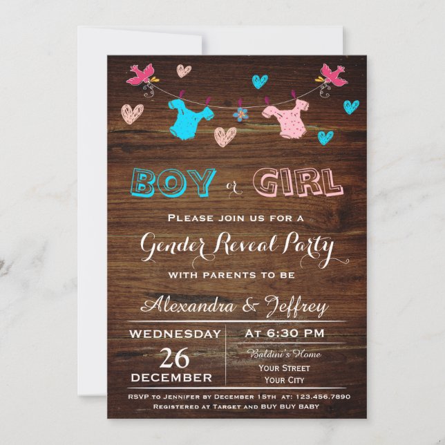 Invitación a Baby Shower (Anverso)