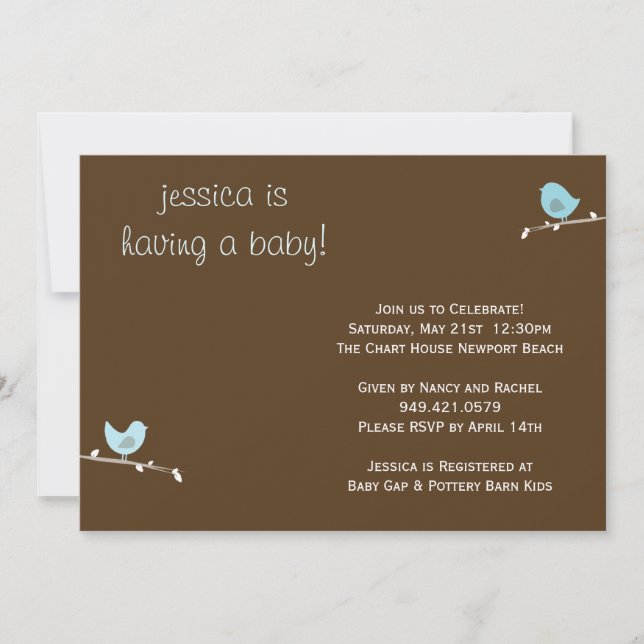 Invitación a Baby Shower (Anverso)