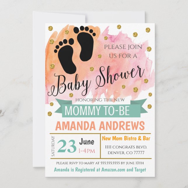 Invitación a Baby Shower (Anverso)