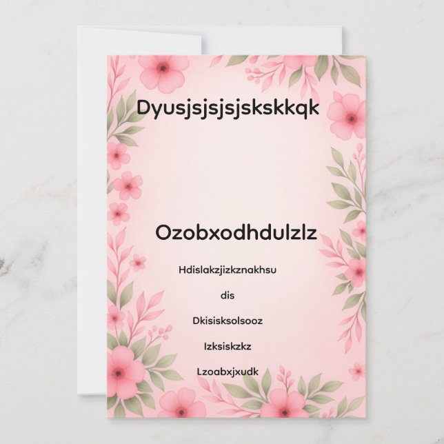 Invitación a baby shower  (Anverso)