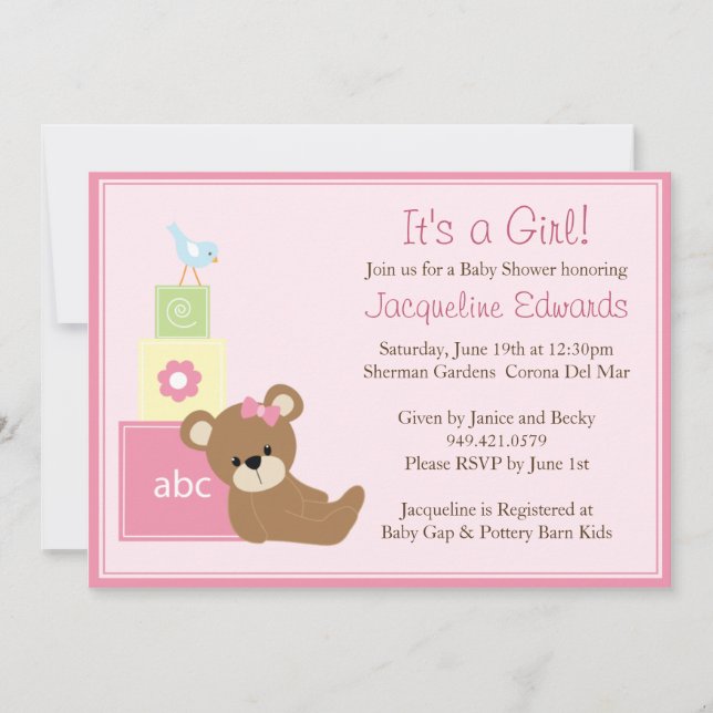 Invitación a Baby Shower (Anverso)