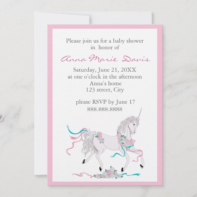Invitación a Baby Shower (Anverso)