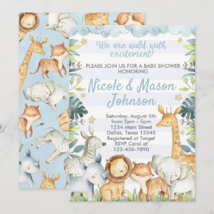 Invitación a Baby Shower a Safari de la selva