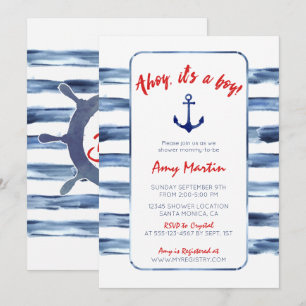 Invitación a Baby Shower acuática