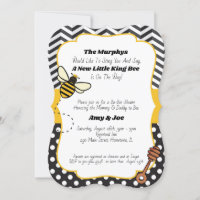 Invitación a Baby Shower Ba-Bee | King/Queen Bee