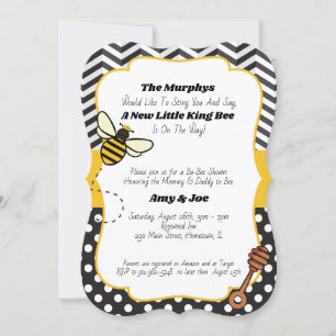 Invitación a Baby Shower Ba-Bee   King/Queen Bee