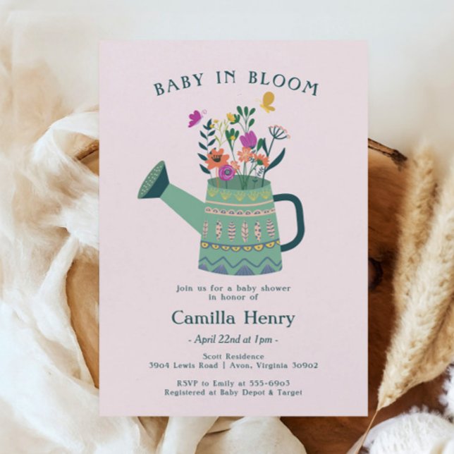 Invitación a baby shower Baby in Bloom (Subido por el creador)