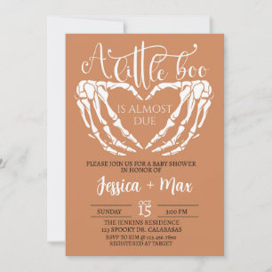 invitación a baby shower, baby shower de Halloween