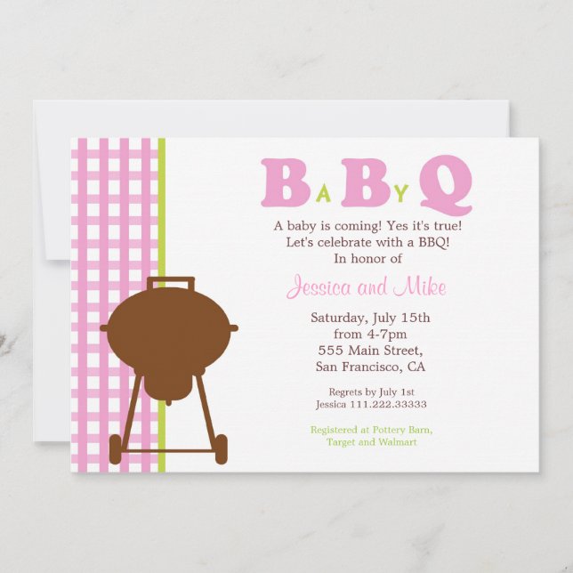 Invitación a Baby Shower BaByQ (Anverso)