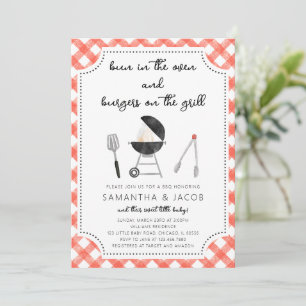 Invitación a Baby Shower BBQ Backyard