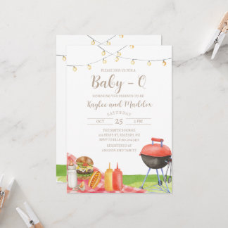 Invitación a Baby Shower BBQ BBQ