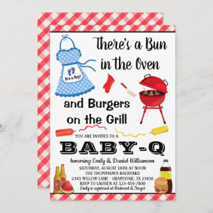 Invitación a Baby Shower BBQ Boy