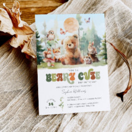 Invitación a Baby Shower Beary Cute Woodland