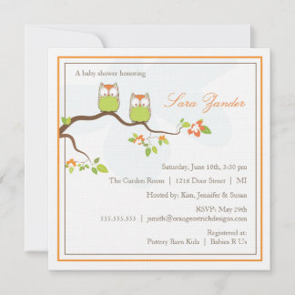 Invitación a Baby Shower - Bebés gemelos neutrales
