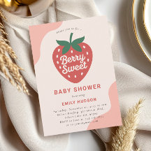 Invitación a Baby Shower Berry Sweet Cute