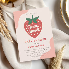 Invitación a Baby Shower Berry Sweet Cute