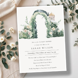 Invitación a Baby Shower botánico de Floral Garden