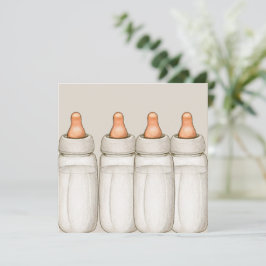 Invitación a Baby Shower - Botellas para bebés