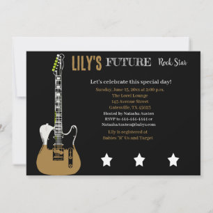Invitación a Baby Shower Brown del Futuro Rocker