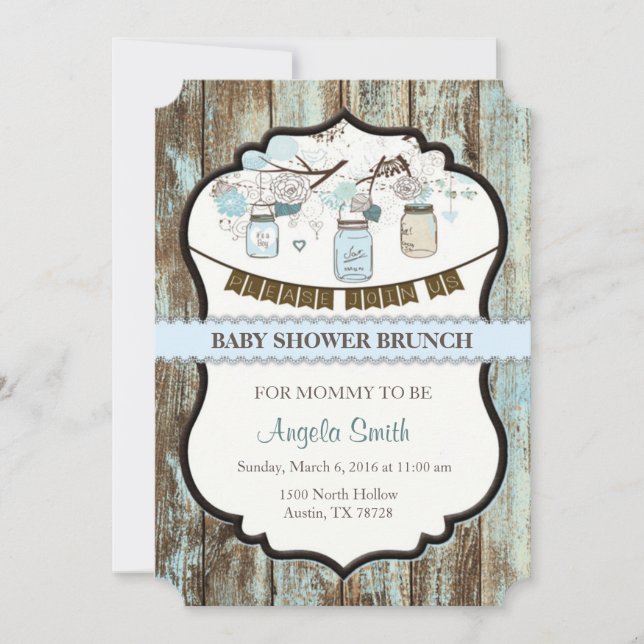 Invitación a Baby Shower Brunch (Anverso)