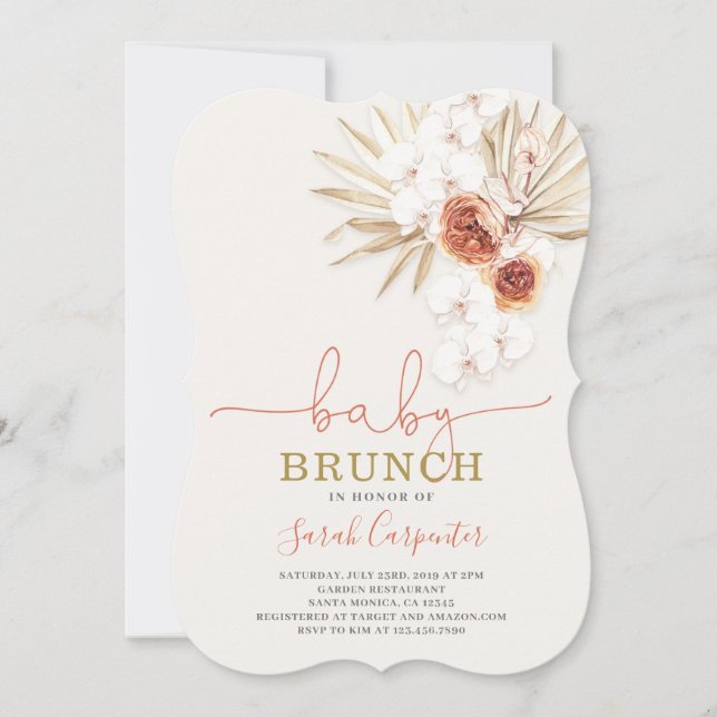 Invitación a Baby Shower Brunch (Anverso)