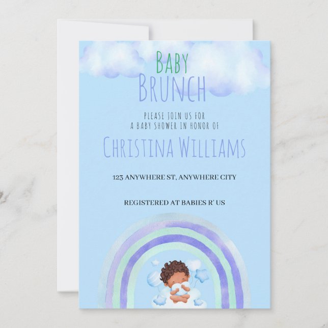 Invitación a Baby Shower Brunch (Anverso)