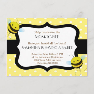 Invitación a Baby Shower Bumble Bee