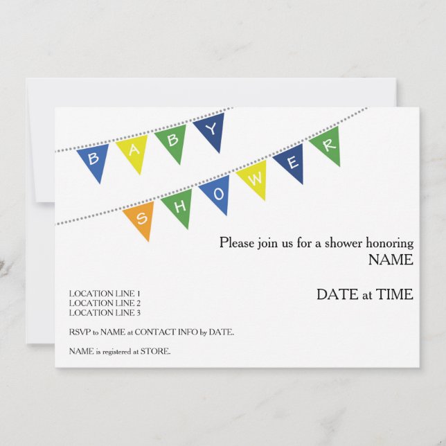 Invitación a Baby Shower - Cartel (Anverso)