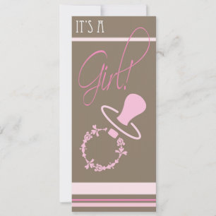 Invitación a Baby Shower - Chica