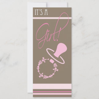 Invitación a Baby Shower - Chica