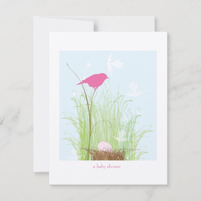 Invitación a Baby Shower - Chica (Anverso)