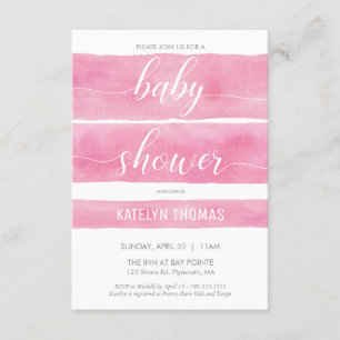 Invitación a Baby Shower, Chica, acuarela, Persona