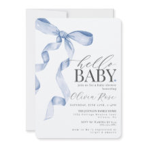 Invitación a Baby Shower Chica de Bow de Coquette