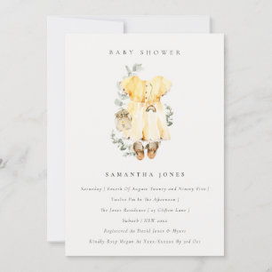 Invitación a Baby Shower Chica de la Foliage del V