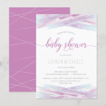 Invitación a Baby Shower - Chica, rosa, Personaliz